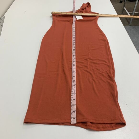 Lush One Shoulder Bodycon Dress Womens S Small Spice Twist Knot Midi Cutout - Picture 8 of 16